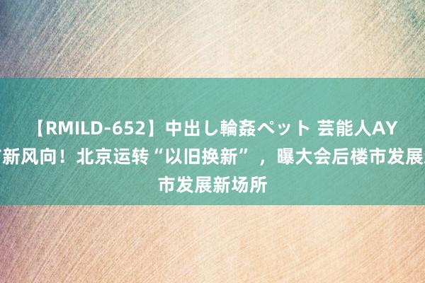 【RMILD-652】中出し輪姦ペット 芸能人AYA 楼市新风向！北京运转“以旧换新” ，曝大会后楼市发展新场所