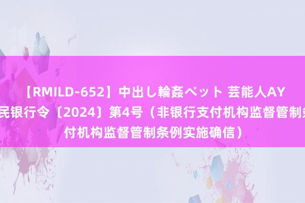 【RMILD-652】中出し輪姦ペット 芸能人AYA 中国东谈主民银行令〔2024〕第4号（非银行支付机构监督管制条例实施确信）