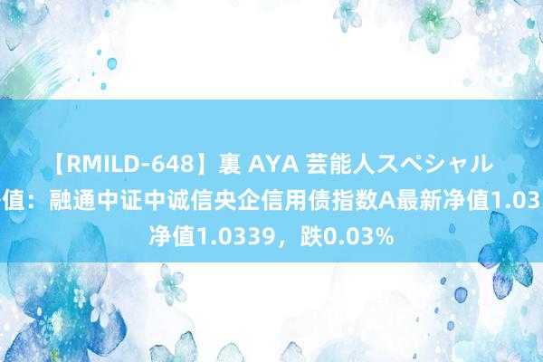 【RMILD-648】裏 AYA 芸能人スペシャル 8月8日基金净值：融通中证中诚信央企信用债指数A最新净值1.0339，跌0.03%