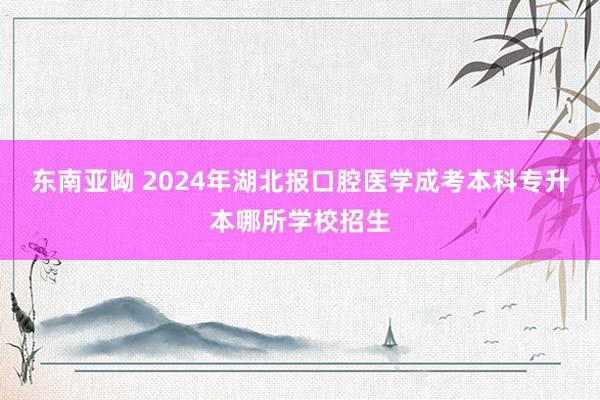 东南亚呦 2024年湖北报口腔医学成考本科专升本哪所学校招生