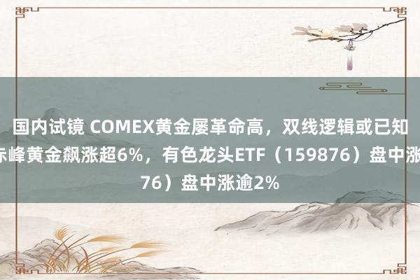 国内试镜 COMEX黄金屡革命高，双线逻辑或已知晓？赤峰黄金飙涨超6%，有色龙头ETF（159876）盘中涨逾2%