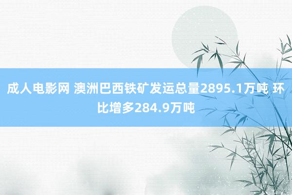 成人电影网 澳洲巴西铁矿发运总量2895.1万吨 环比增多284.9万吨