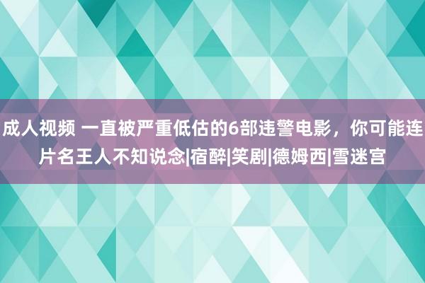 成人视频 一直被严重低估的6部违警电影，你可能连片名王人不知说念|宿醉|笑剧|德姆西|雪迷宫